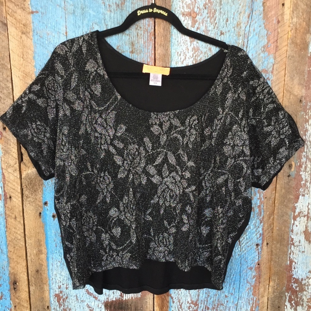 Soul Cake Black Sheer Crop Top